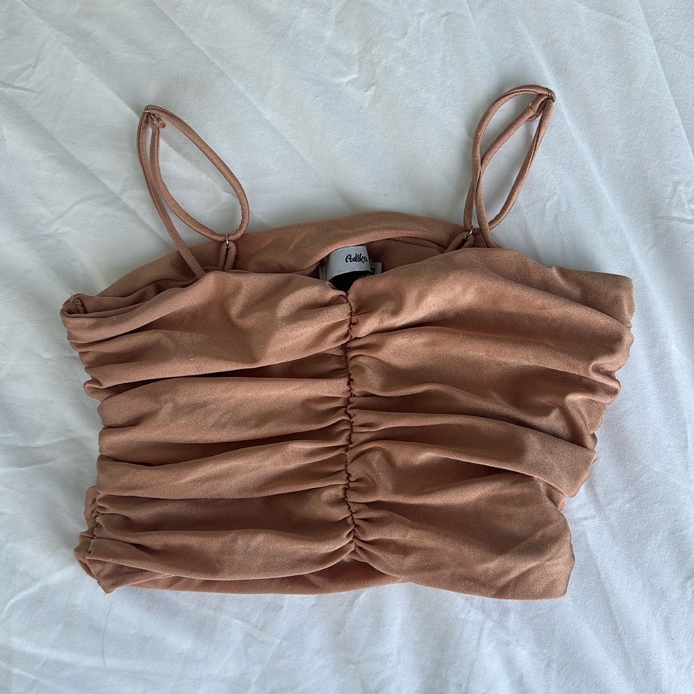 Adika crunched cropped tank top